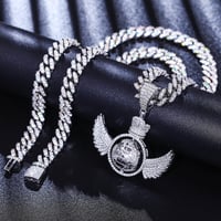 Image 1 of Spinning Globe Moissanite Diamond Pendant