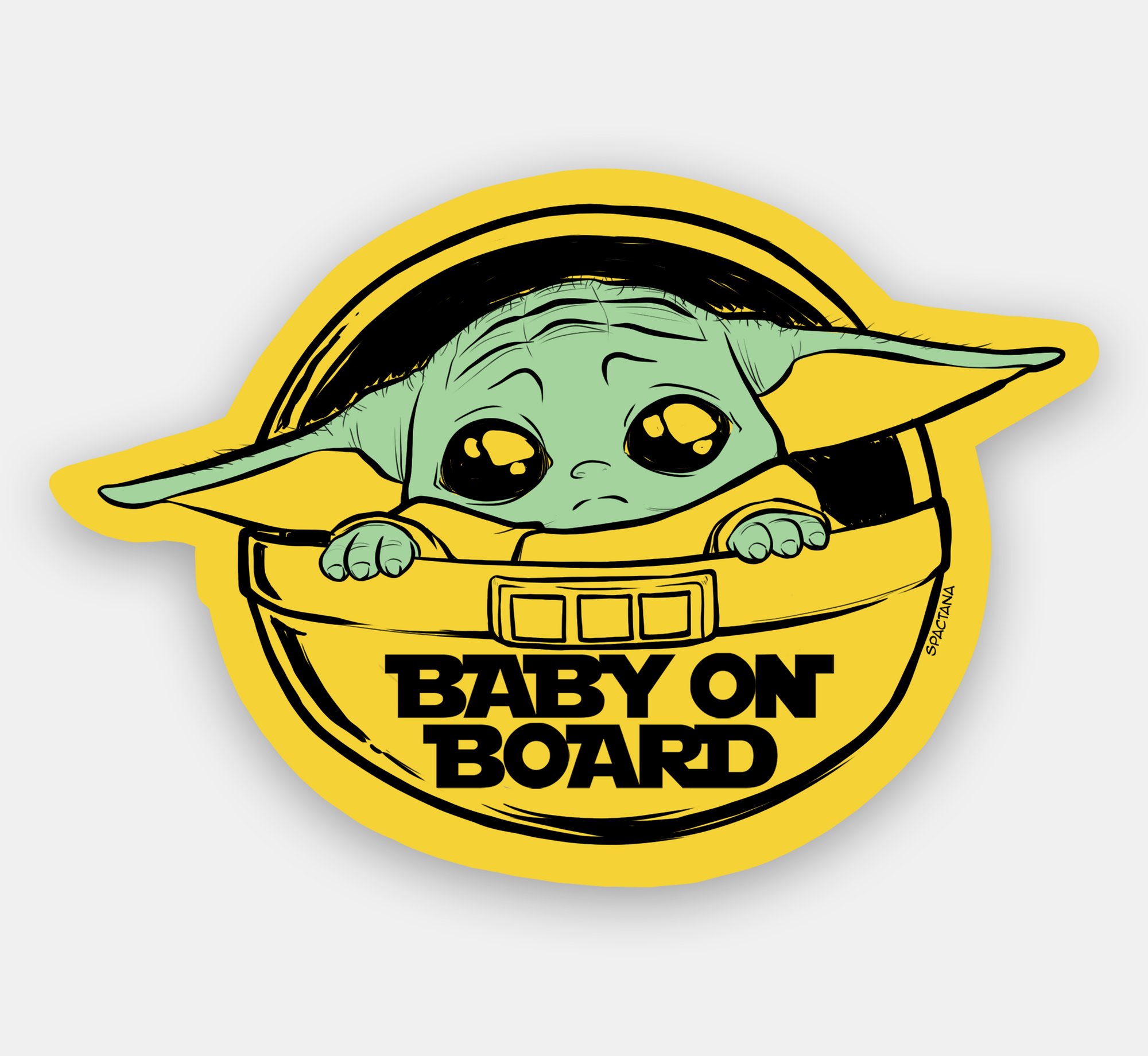 Baby Yoda Stickers Mandalorian, Baby Board Sticker Yoda