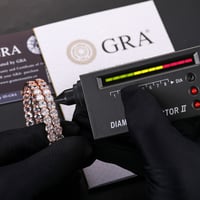 Image 4 of Large Moisssanite Diamond Hoop Earrings