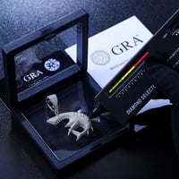 Image 4 of Moissanite Diamond Shark Pendant