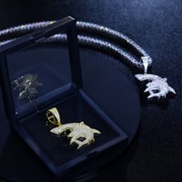 Image 3 of Moissanite Diamond Shark Pendant