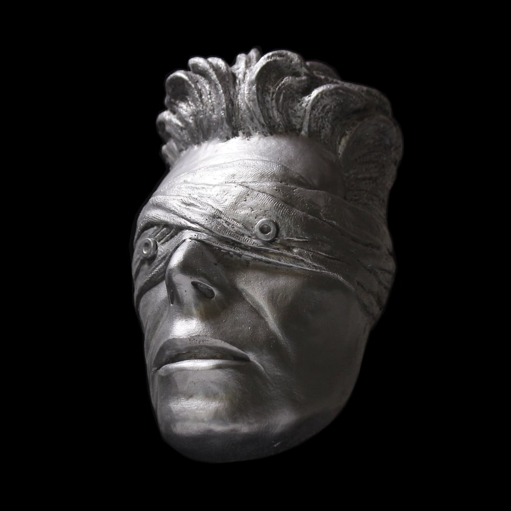 Silver Resin 'The Blind Prophet' Metallic Effect - David Bowie Sculpture