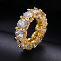 Image 1 of Hip Hop Iced Out Moissanite Diamond Ring