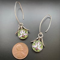 Image 2 of Orchid Snow Drop Earrings