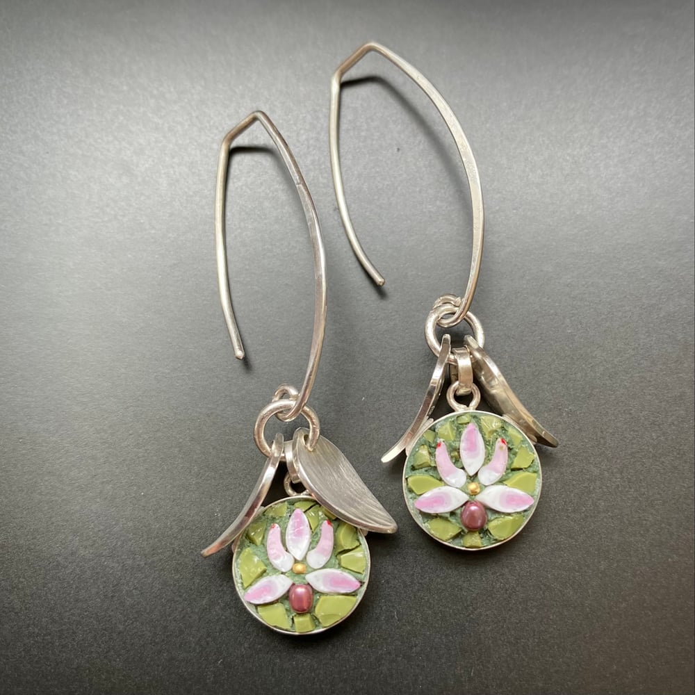 Image of Orchid Snow Drop Earrings