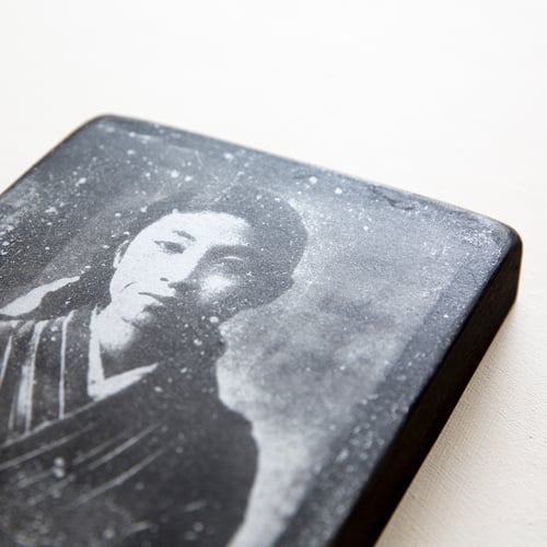 Image of Monotype - "Le kimono rayé" - Japon - 16x22 cm