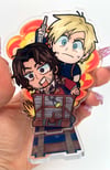 Leon and Luis Minecart Acrylic Standee