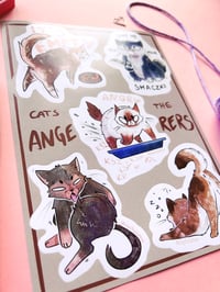 Image 2 of Angry Cats Sticker Sheet