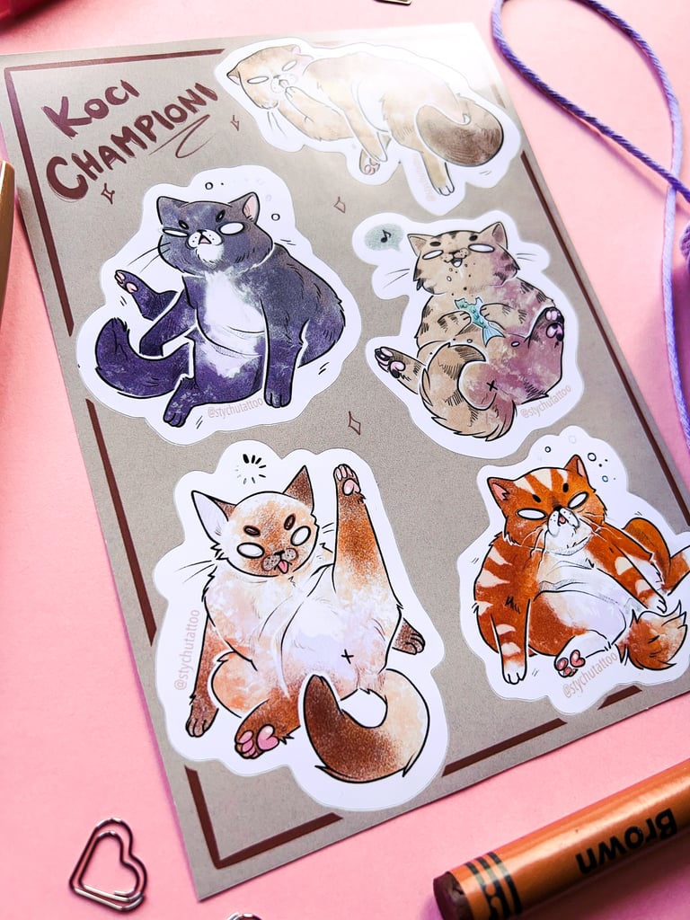 Chonky Cats Sticker Sheet Image 2