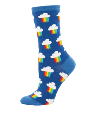 Image 2 of Rainbow Rain Crew Socks