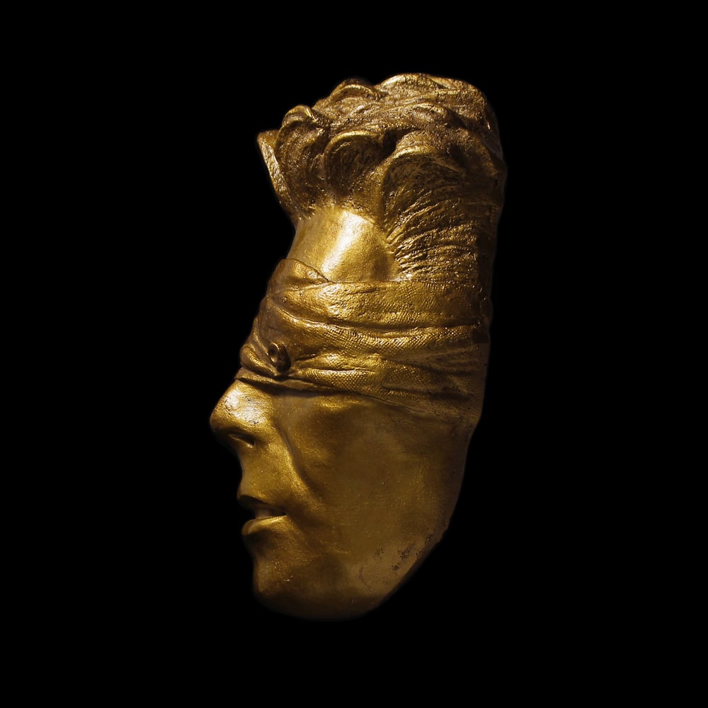 Gold Resin 'The Blind Prophet' Metallic Effect - David Bowie Sculpture