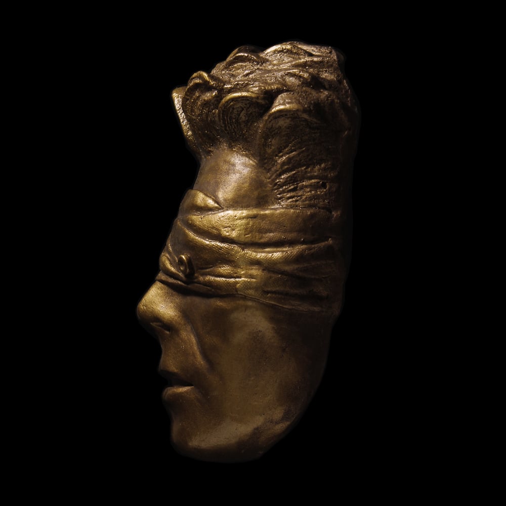 Gold Resin 'The Blind Prophet' Antique Effect - David Bowie Sculpture