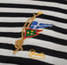 Image of Vtg. Gucci Black/White Striped Polo Shirt