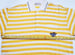 Image of Vtg. Gucci Yellow/White Striped Polo Shirt