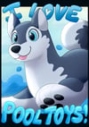 I Love - Pooltoys! Badge