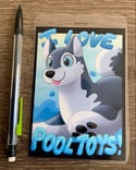 I Love - Pooltoys! Badge