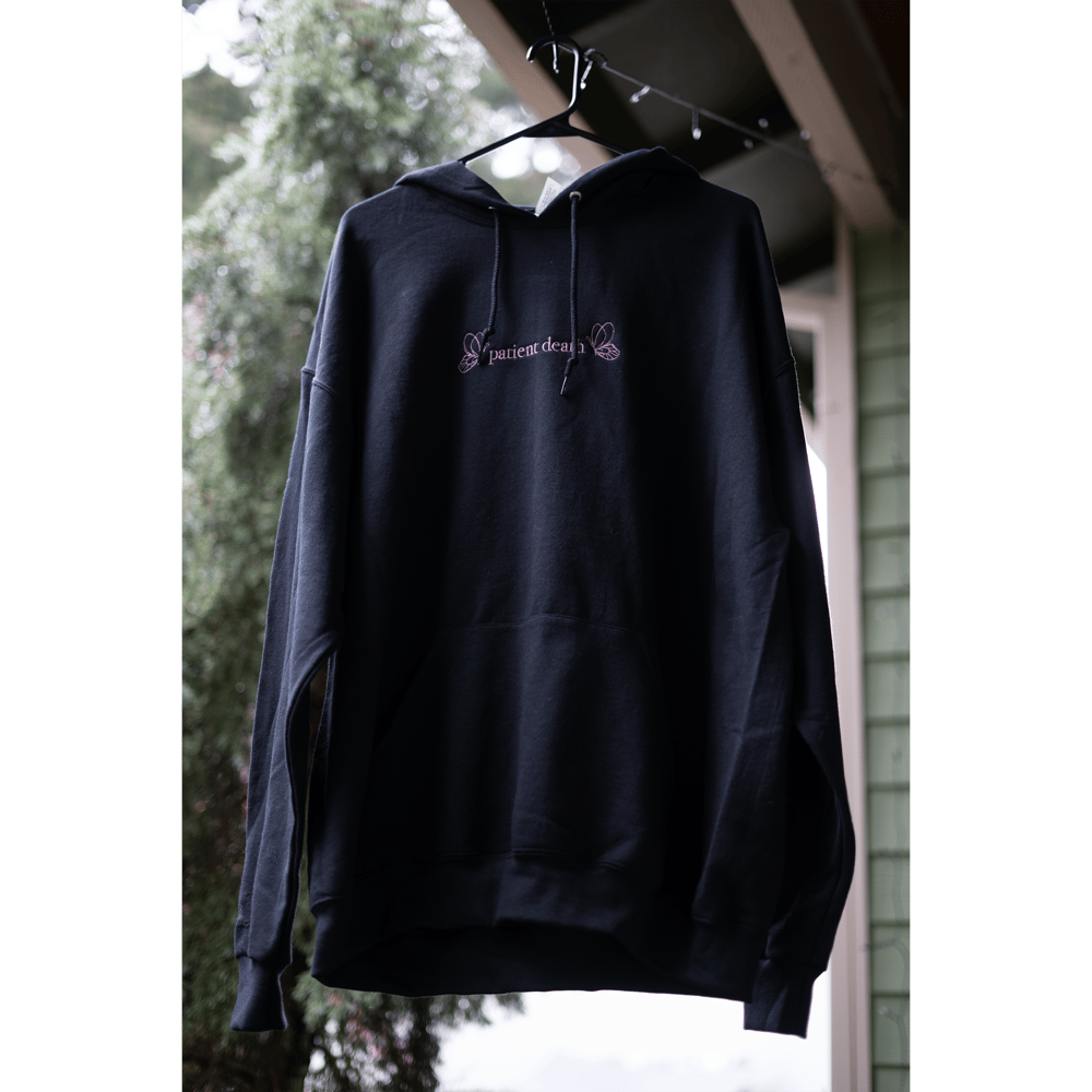 Image of PATIENT DEATH EMBROIDERED HOODIE