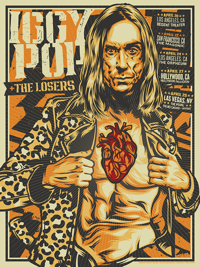 Image of Iggy Pop - 2023 West Coast Tour Poster