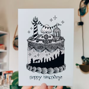 The Birthday Cake Postcard
