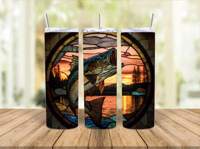 20oz Bass Stain Glass Tumbler