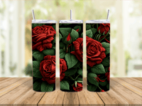 20oz Red Rose Tumbler 