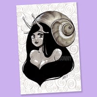 Snail Lady Mini Print