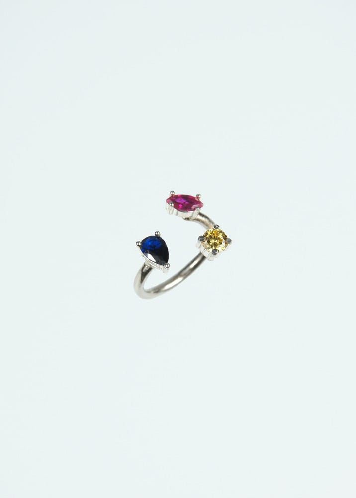 Image of LOWOOL - Frog Sparkle Silver Toe Ring