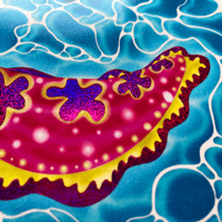 Image 3 of Glitter Foil Sea Slug Print