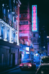 Image 4 of Fine Art - 30 copies / Signed - Hong Kong neon street #1