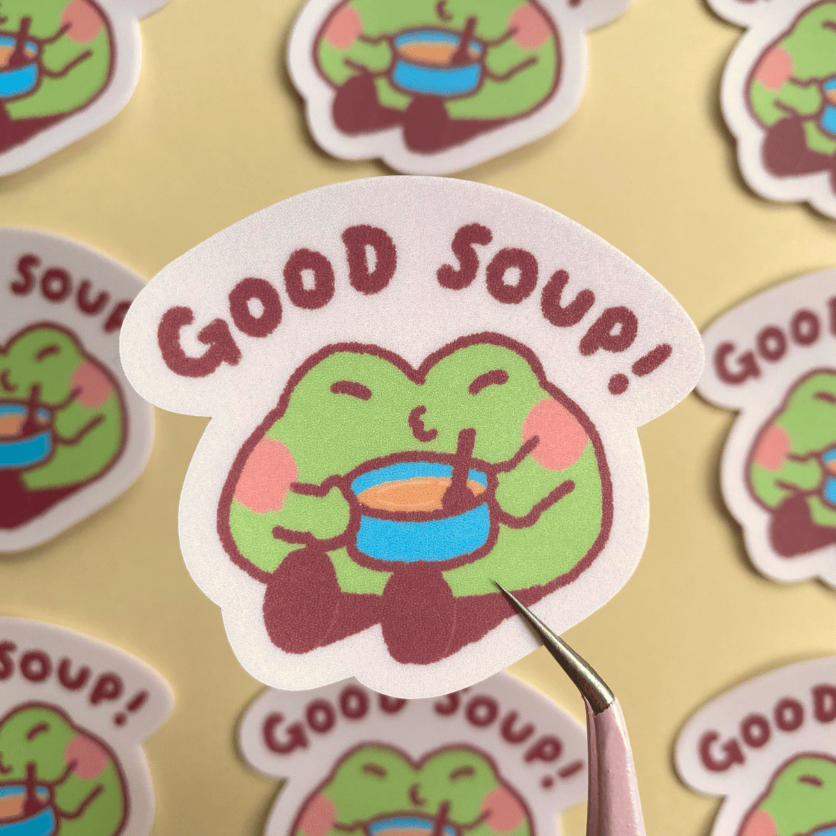 Image of Good Soup! Frog Sticker