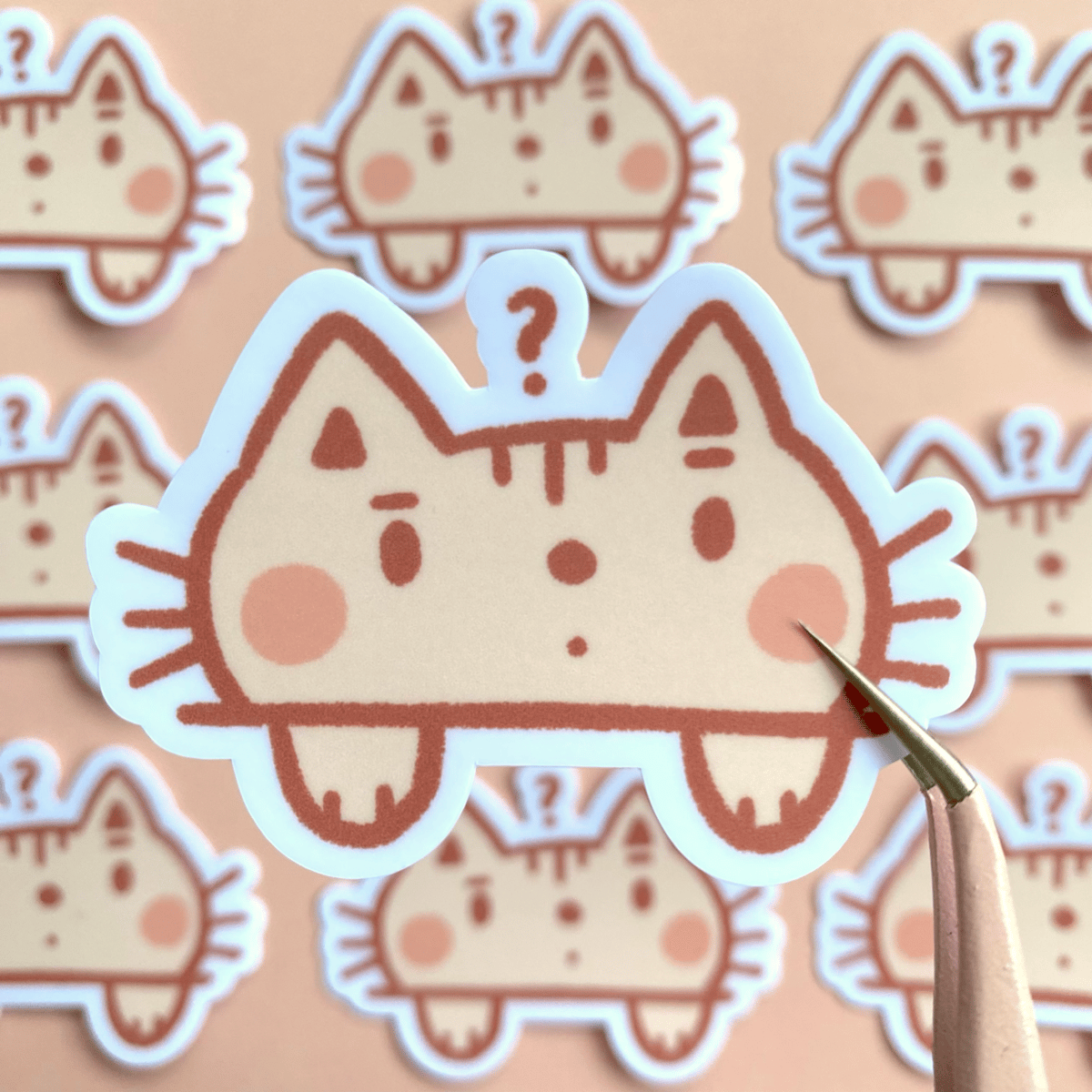 Image of Confused Cat Sticker