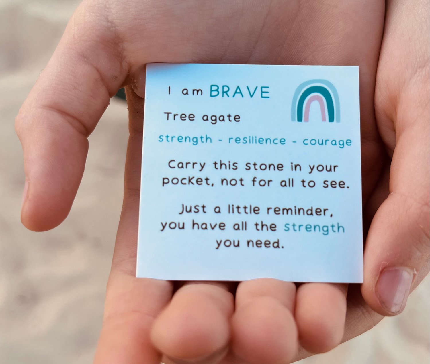 Image of I am BRAVE calming stone