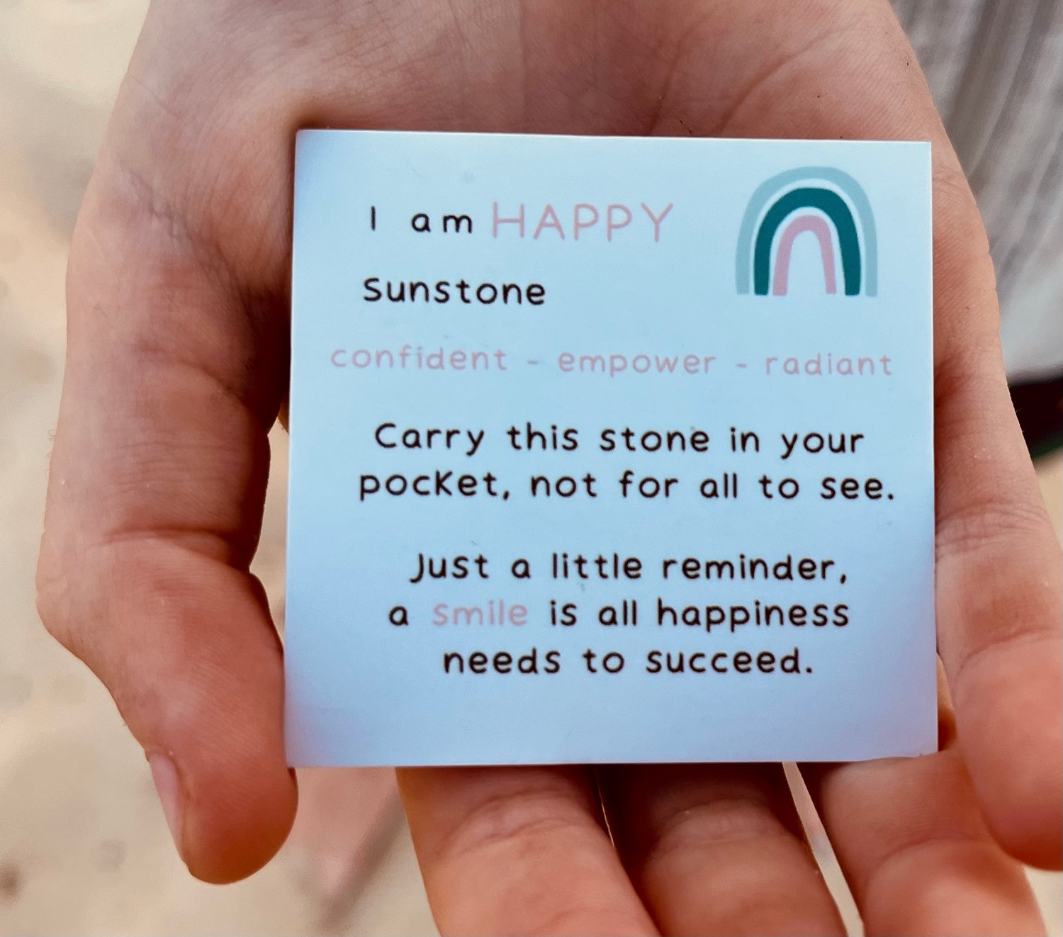 Image of I am HAPPY Calming stone