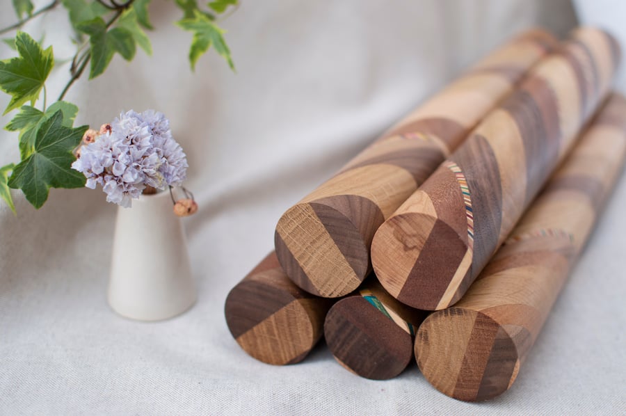 Image of Skateboard & mixed hardwood rolling pin