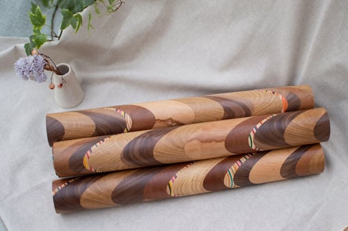 Image of Skateboard & mixed hardwood rolling pin