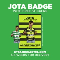 Jota Pin Badge PRE-ORDER With Free Stickers