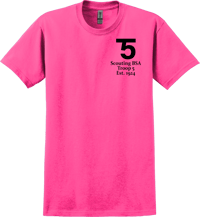 Image 1 of 50/50 T-Shirt - Neon Pink Llama