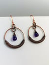 Amethyst Coiled Earrings