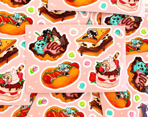 Competitive Snacking - Splatfest Food Sticker Sheet