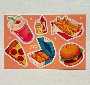 Fast Food Sticker Sheets