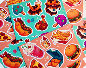 Fast Food Sticker Sheets