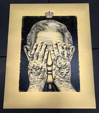 Image 1 of CRUEL BRITANNIA 2 - GOLD FOIL CROWN on GOLD - 6 PRINTS AVAILABLE