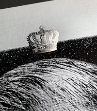 Image 2 of CRUEL BRITANNIA 2 - SILVER FOIL CROWN on SILVER - 6 PRINTS AVAILABLE