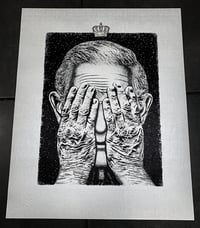 Image 1 of CRUEL BRITANNIA 2 - SILVER FOIL CROWN on SILVER - 6 PRINTS AVAILABLE