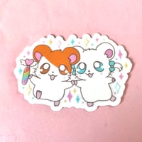 Image 3 of HAM HAM HEARTBREAK hamtaro clear vinyl stickers