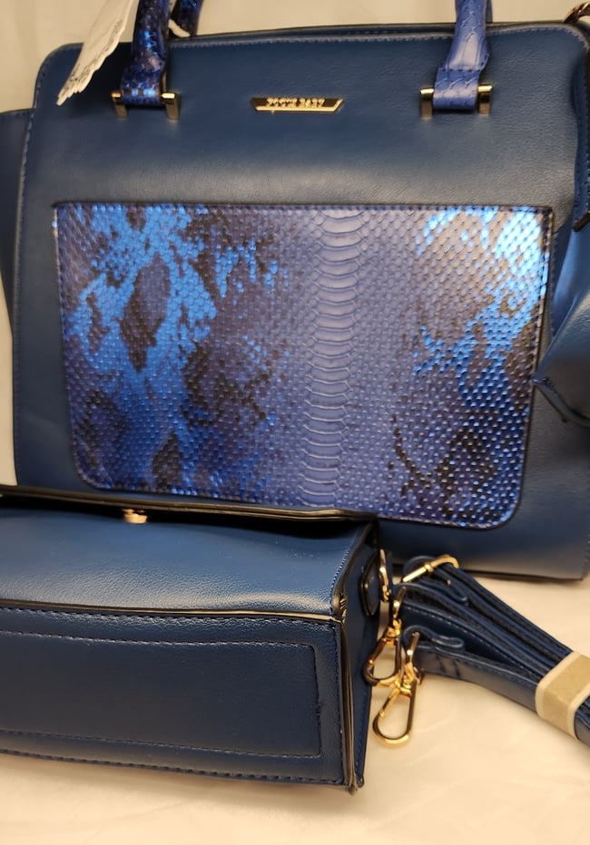 Large Blue Hand Bag with a baby bag 