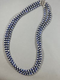 Image 5 of Lapis & white crystal quartz necklace