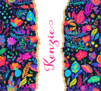20oz Floral Tumbler with Customized Name