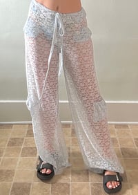 Image 1 of ♲ Soft Blue Lacy Lounge Pant - M/L