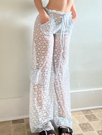 Image 3 of ♲ Soft Blue Lacy Lounge Pant - M/L